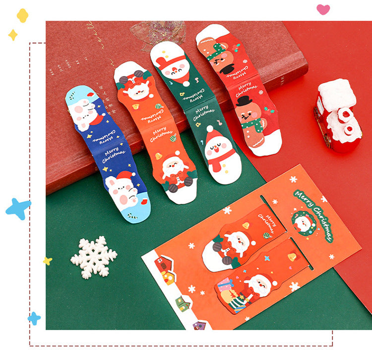 winter Christmas themed bookmarks for reading