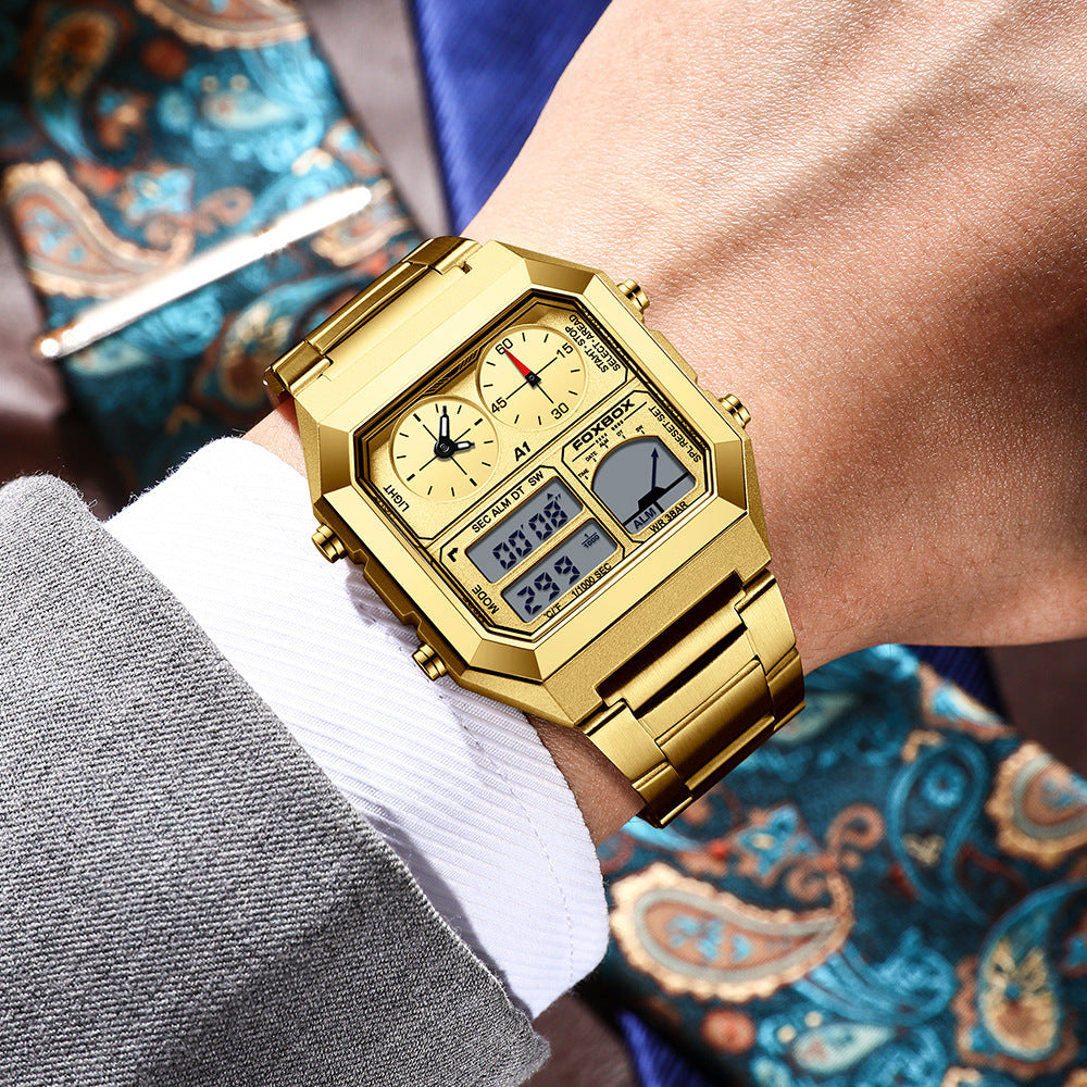silicone strap men's multifunction watch