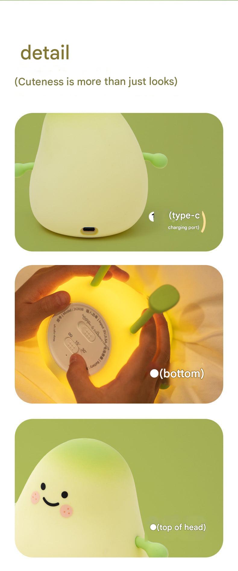 gentle eye-care nursery light in silicone