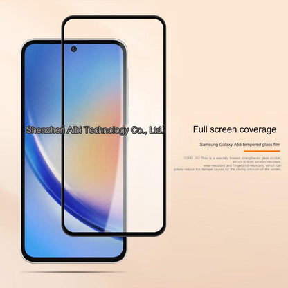 Premium Tempered Glass Screen Protector for Samsung Galaxy A55 - Full Coverage, HD Clear, Anti-Fingerprint