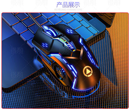 RGB Wired Gaming Mouse G5 - Ergonomic, 3200 DPI, 6-Button Optical, USB - Silent & Colorful Backlit for Ultimate Gaming Experience