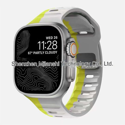 Premium Silicone Sport Band for Apple Watch - Compatible with Series 7, 8, Ultra - Adjustable, Colorful, and Durable