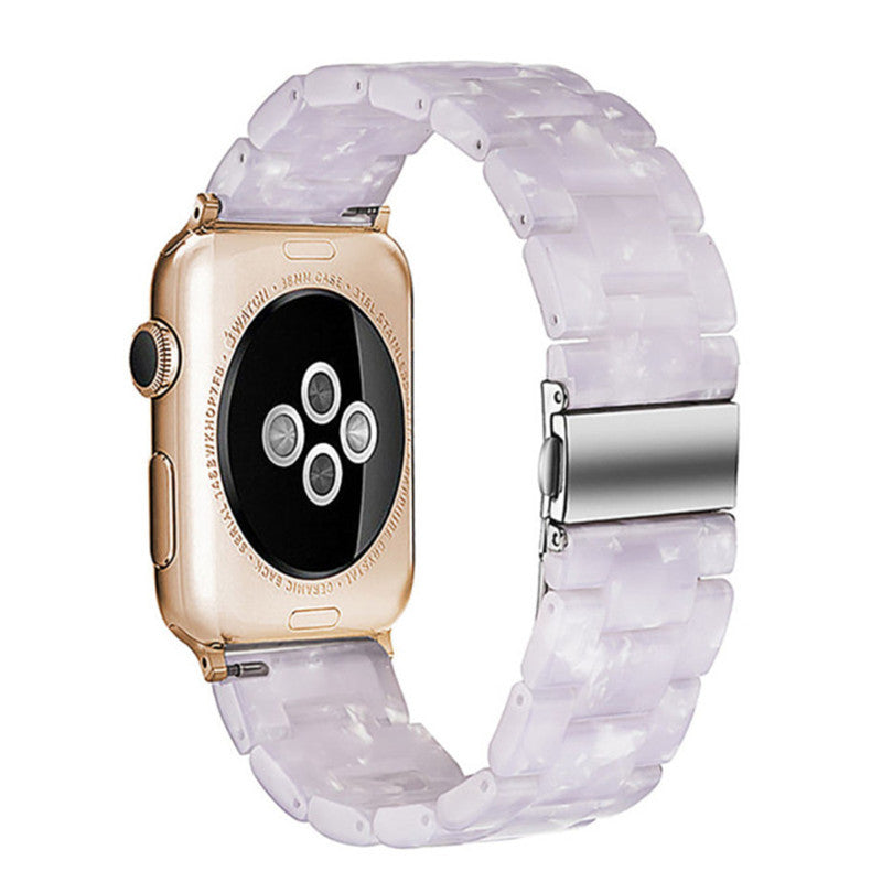 Stylish Natural Resin Apple Watch Band - Compatible with Series 1-9 & Ultra Models