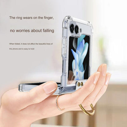 GKK Slim TPU Protective Case for Samsung Galaxy Z Flip 5 - Transparent Air Cushion Design