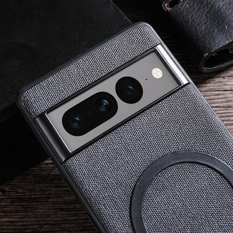 Magnetic Leather Case for Google Pixel 8 Pro - All-Over Protection for Pixel 5/6/7 with Stylish Design