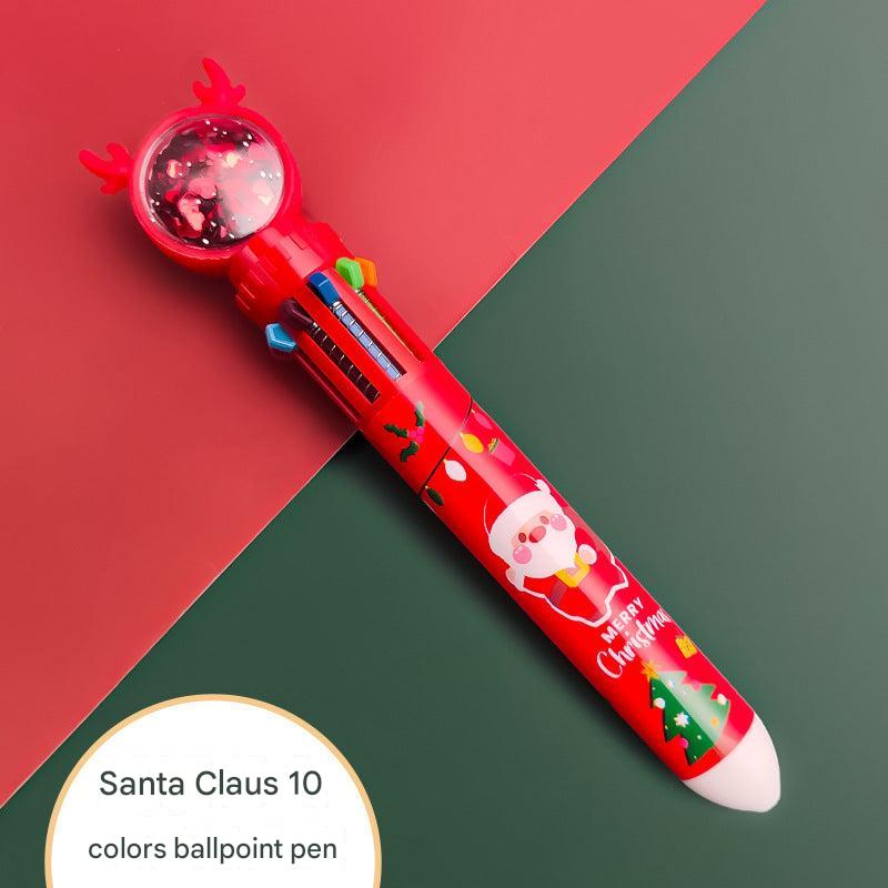 gift-worthy Christmas themed pen, multi ink colors