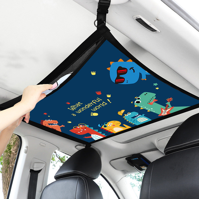 efficient vehicle ceiling storage net