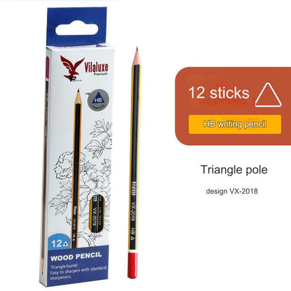 12-Pack Premium HB Pencils with Erasers - Perfect for Students and Artists