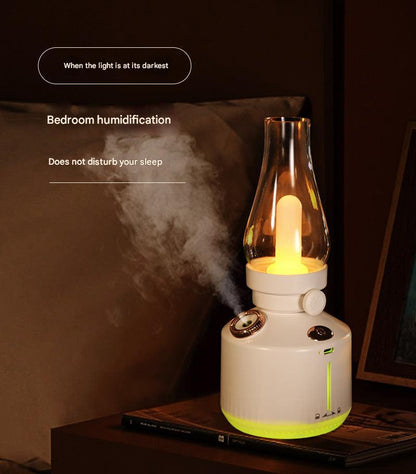 portable humidifier with bluetooth speaker side view