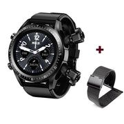 Black Resin + Milanese Buckle Black Steel Strap