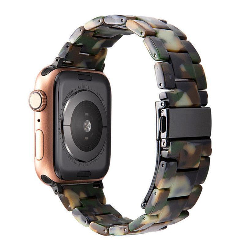 Stylish Natural Resin Apple Watch Band - Compatible with Series 1-9 & Ultra Models