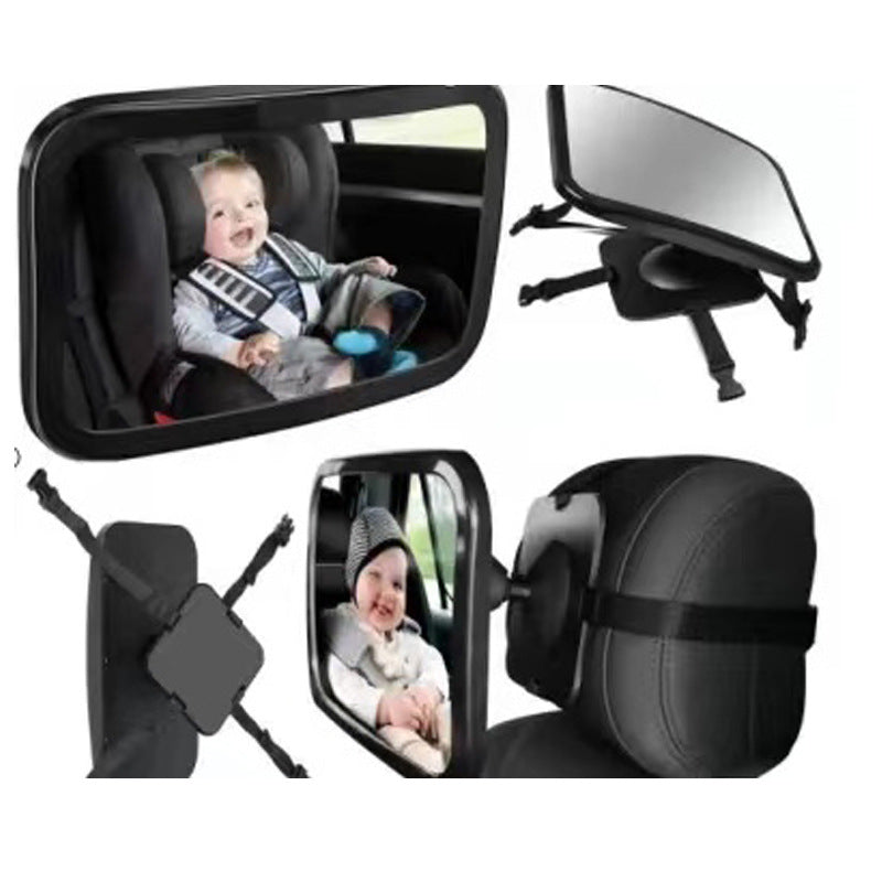 Durable and wide-angle baby safety mirror in vehicle