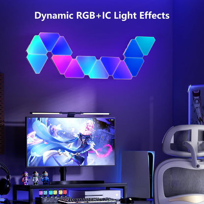 Smart LED light panel music sync feature