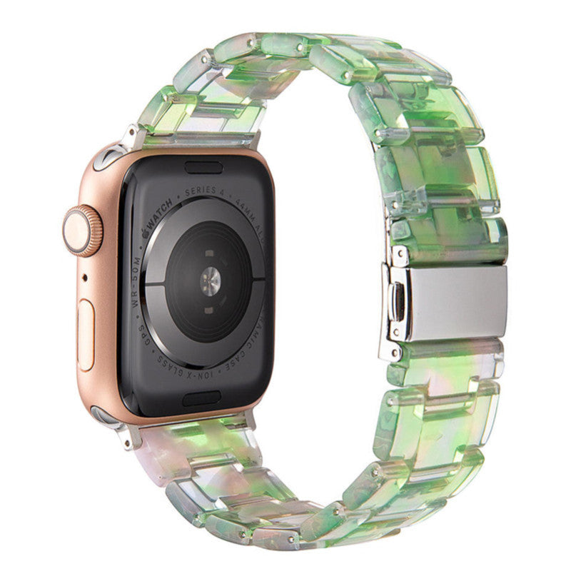 Stylish Natural Resin Apple Watch Band - Compatible with Series 1-9 & Ultra Models