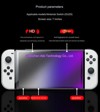 Premium Tempered Glass Screen Protector for Nintendo Switch OLED - Ultra Clear, Anti-Fingerprint, Easy Install