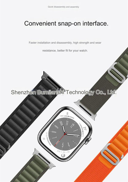 Durable Nylon Sport Strap for Apple Watch - Compatible with Ultra, Series 7 & More - Variety of Colors Available