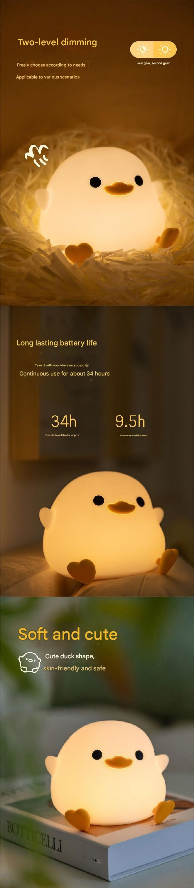 Silicone Duck Night Light