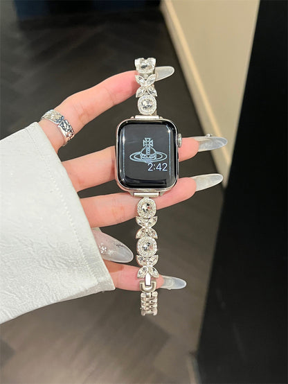 Stylish Metal Starlight Apple Watch Band - Compatible with All Sizes - Rose Gold, Silver, Black, and More!