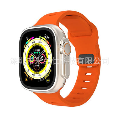 Premium Silicone Sport Band for Apple Watch - Compatible with Series 7, 8, Ultra - Adjustable, Colorful, and Durable