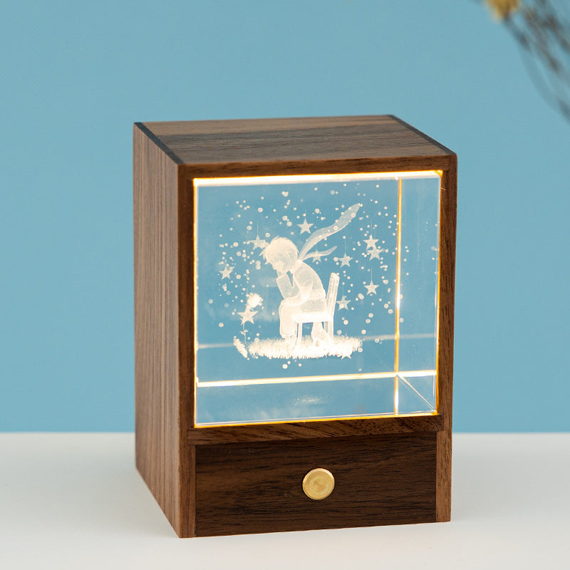 LED illuminated reindeer wooden light