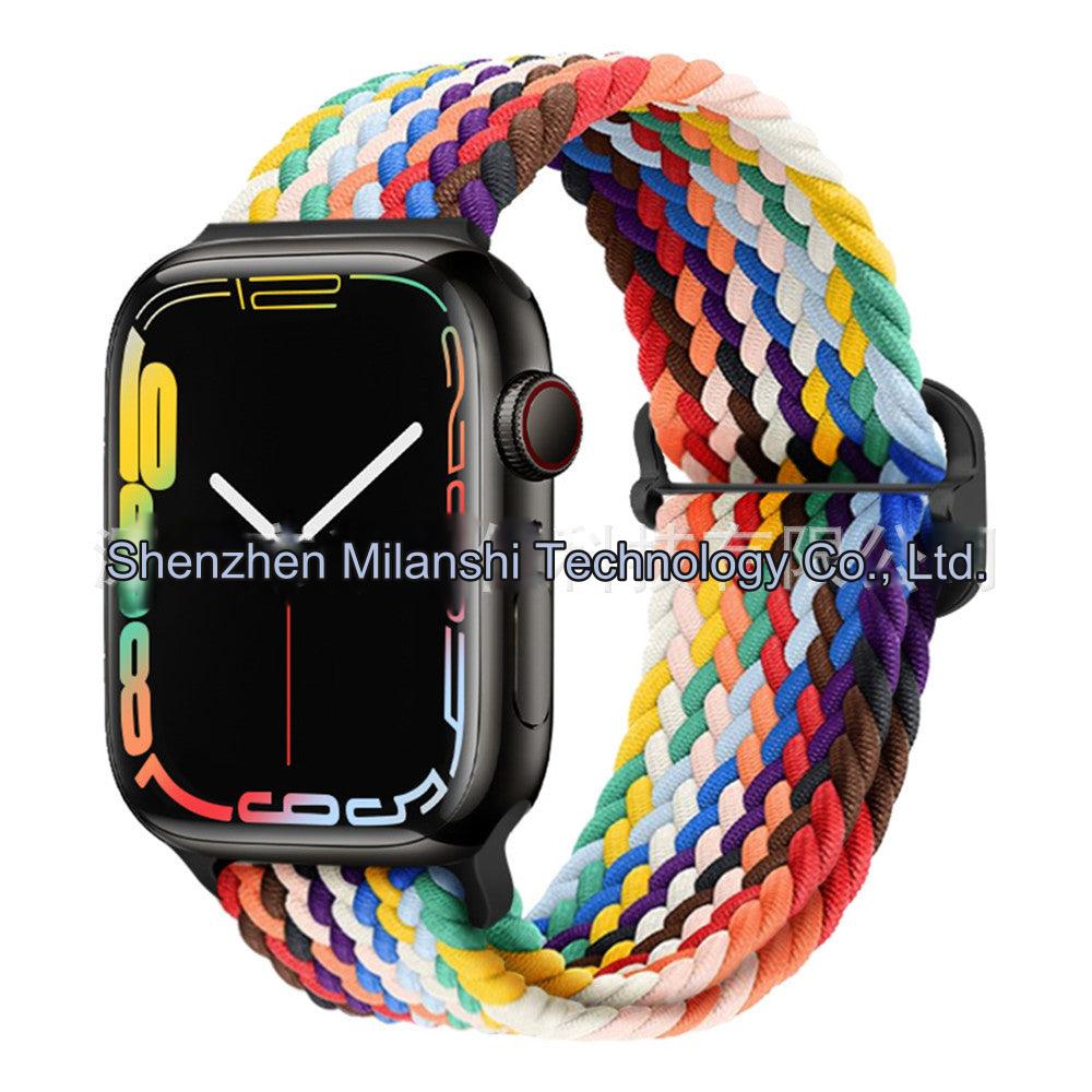 Premium Nylon Woven Watch Band for Apple Watch Series 4, 5, 6, 7, 8, SE, Ultra - Adjustable, Sporty Design