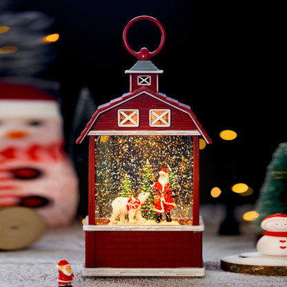 holiday themed Santa snowman music box image