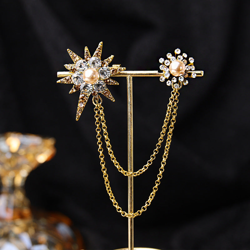Elegant Pearl-Embedded Brooch - Image 2