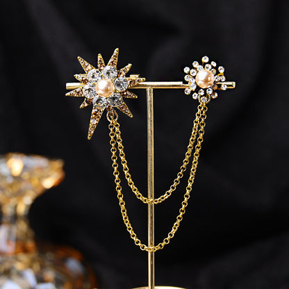 Elegant Pearl-Embedded Brooch - Image 2