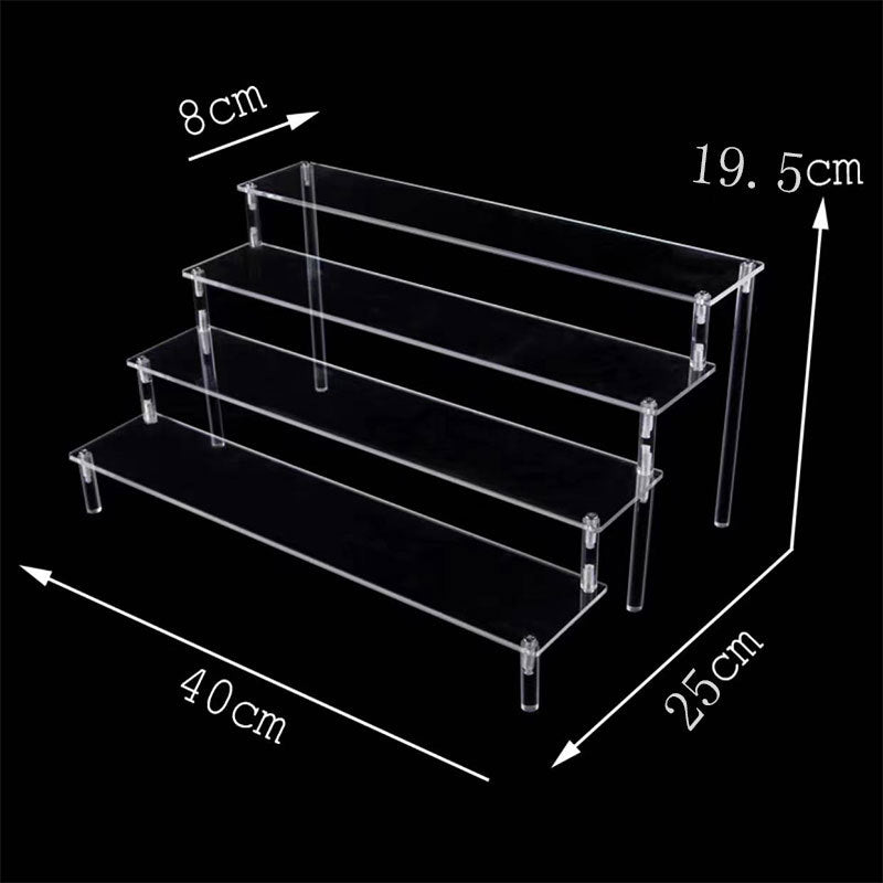 Empty acrylic display stand in store