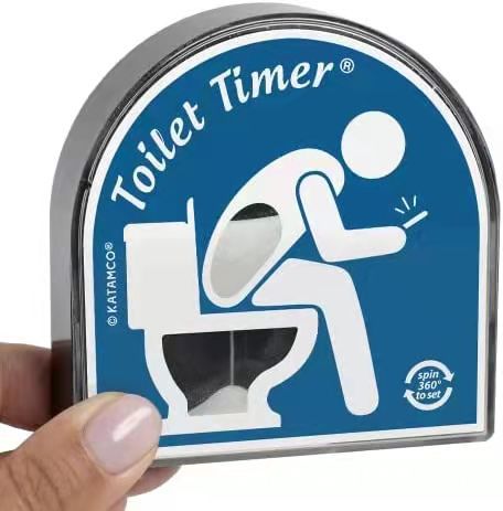 colorful toilet timer with sand