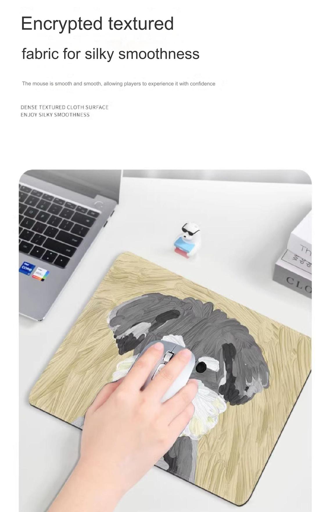 Cute Cartoon Animal Desk Mouse Pad - Soft Non-Slip Gaming Mat for Home & Office