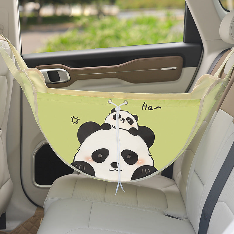 colorful car backseat organizer cartoon panda design