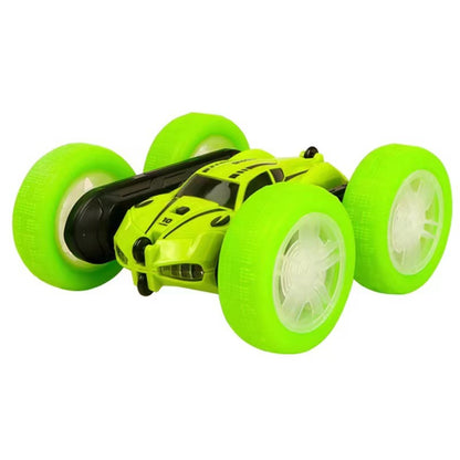 Stunt Remote Control Car - Dual-Sided Flipping RC Vehicle with Colorful LED Lights for Kids