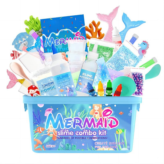 DIY Fluffy Mermaid Slime Kit – Colorful & Fun Craft Activity for Kids