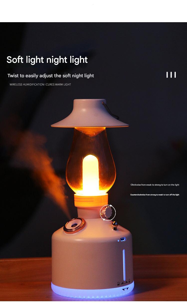 multifunctional humidifier night light and speaker in black