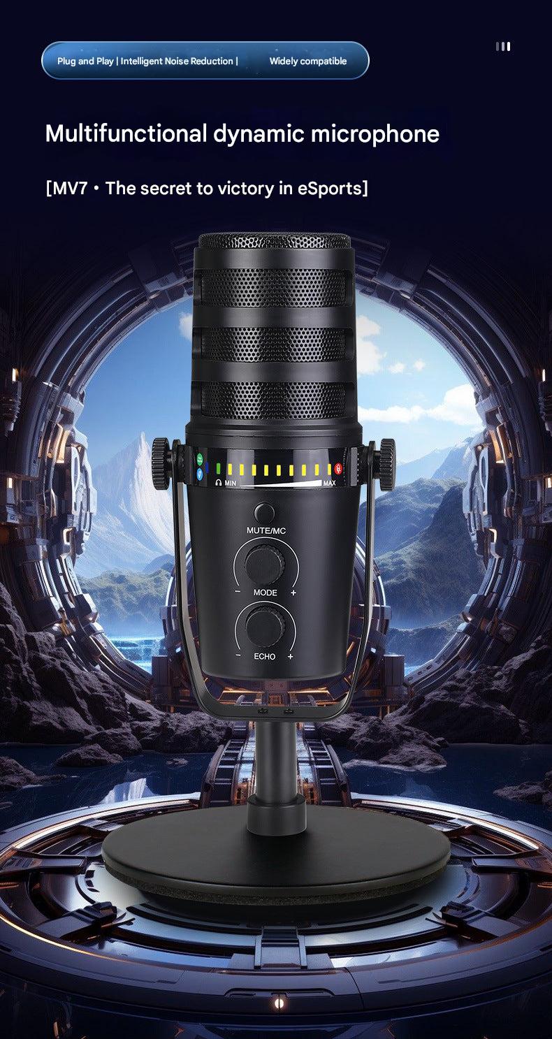 Microphone with adjustable arm for streaming