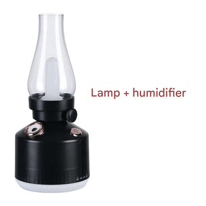 white compact humidifier with led light and speaker