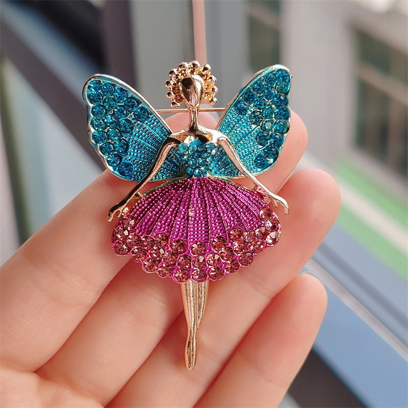 Alloy brooch on coat