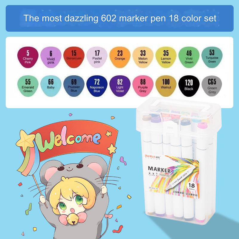 vibrant oil-based markers