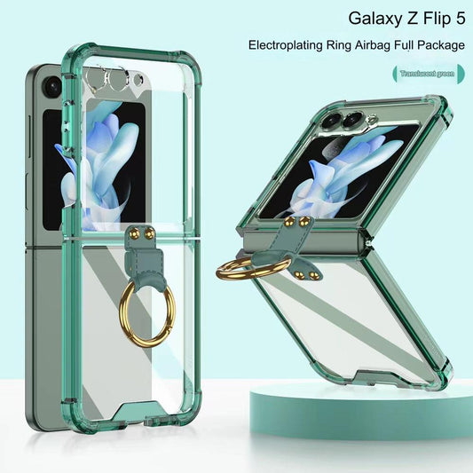 GKK Slim TPU Protective Case for Samsung Galaxy Z Flip 5 - Transparent Air Cushion Design