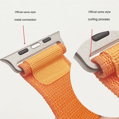 Durable Nylon Sport Strap for Apple Watch - Compatible with Ultra, Series 7 & More - Variety of Colors Available