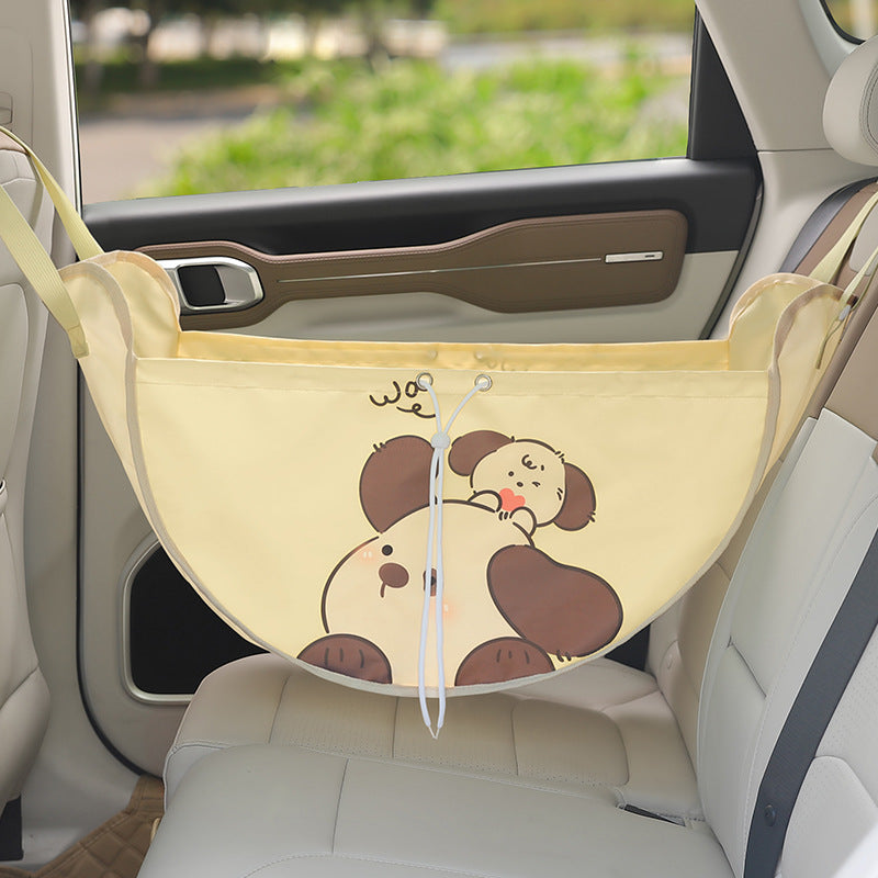 durable car organizer bag puppy family print