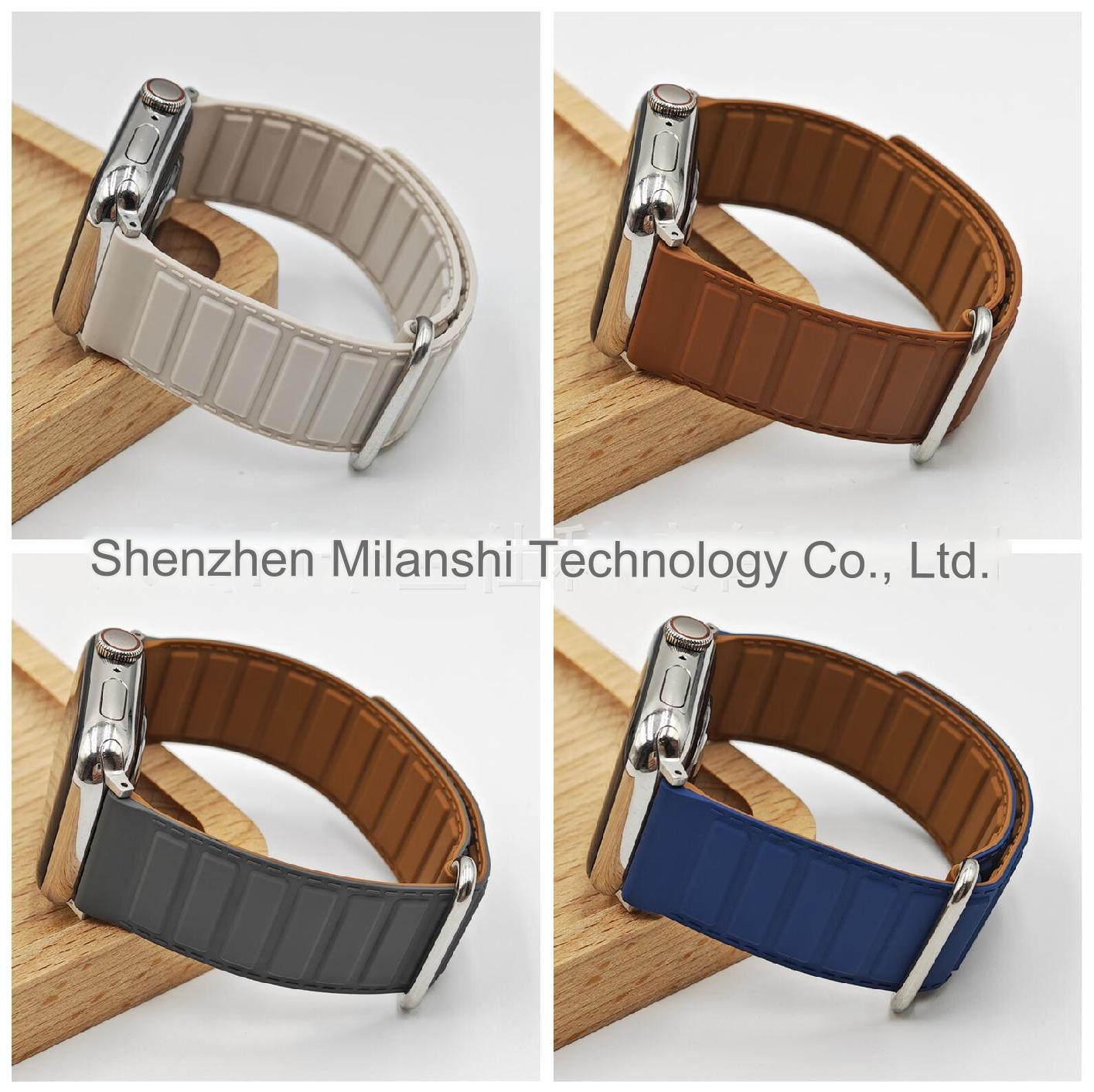 Premium Silicone Magnetic Apple Watch Band - Sporty & Durable Replacement Strap for All Models