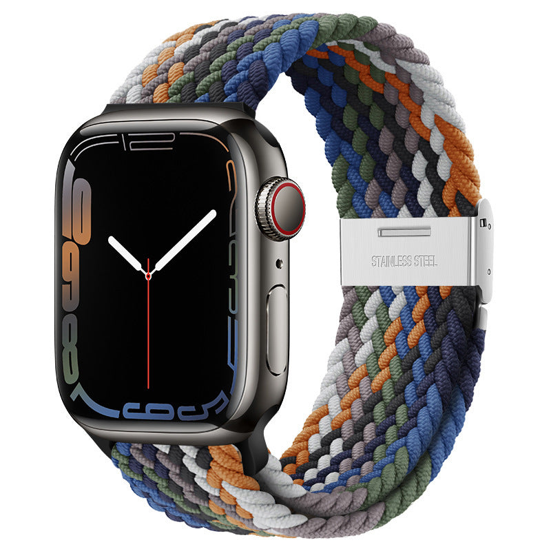 Premium Nylon Woven Strap for Apple Watch - Fits All Series and Sizes - Adjustable Buckle - Stylish and Durable