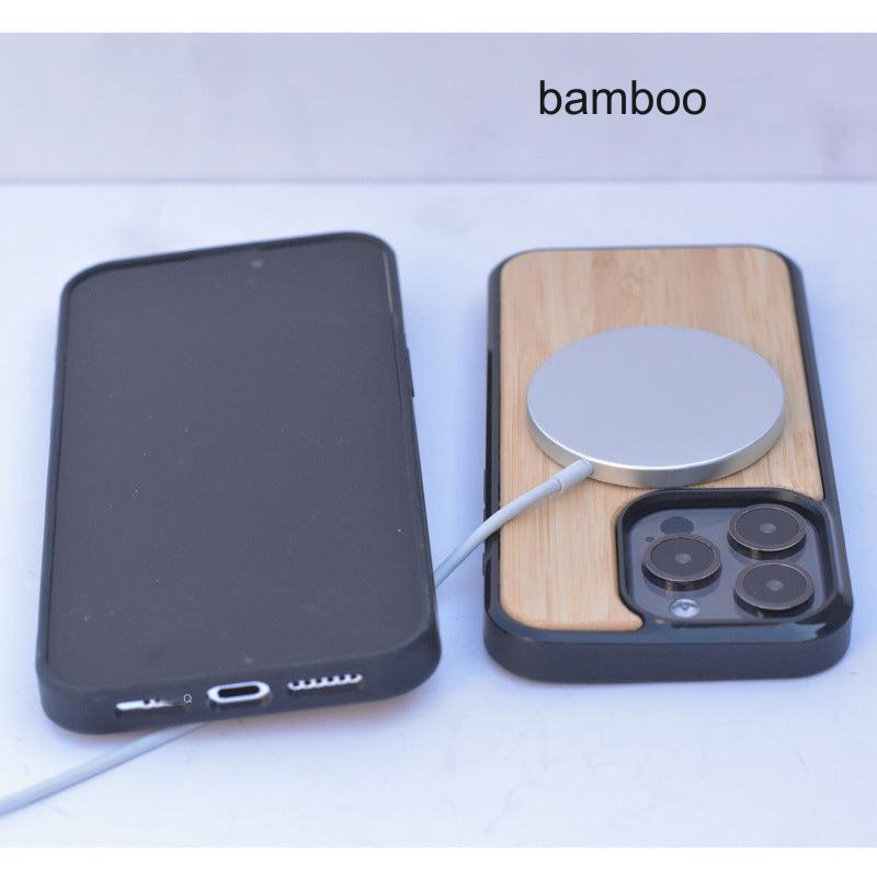 Eco-Friendly Bamboo Wood MagSafe Compatible iPhone Case for iPhone 15/14/13 Series