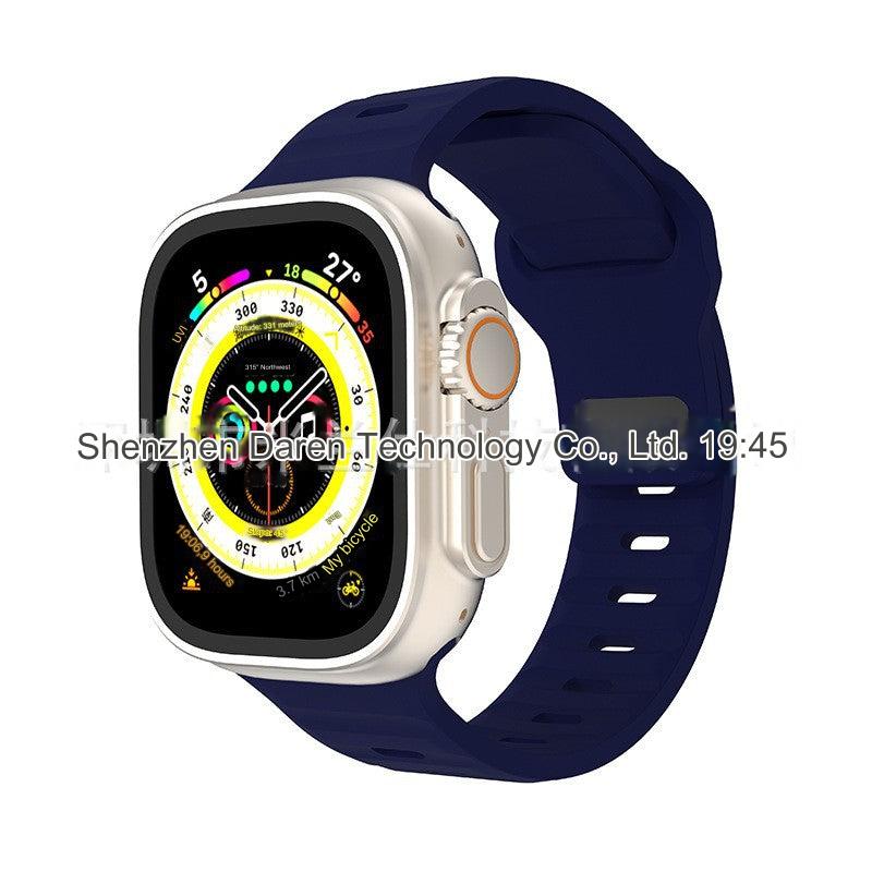 Premium Silicone Sport Band for Apple Watch - Compatible with Series 7, 8, Ultra - Adjustable, Colorful, and Durable