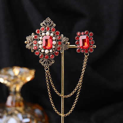 Vintage Baroque Rhinestone Necklace - Image 1