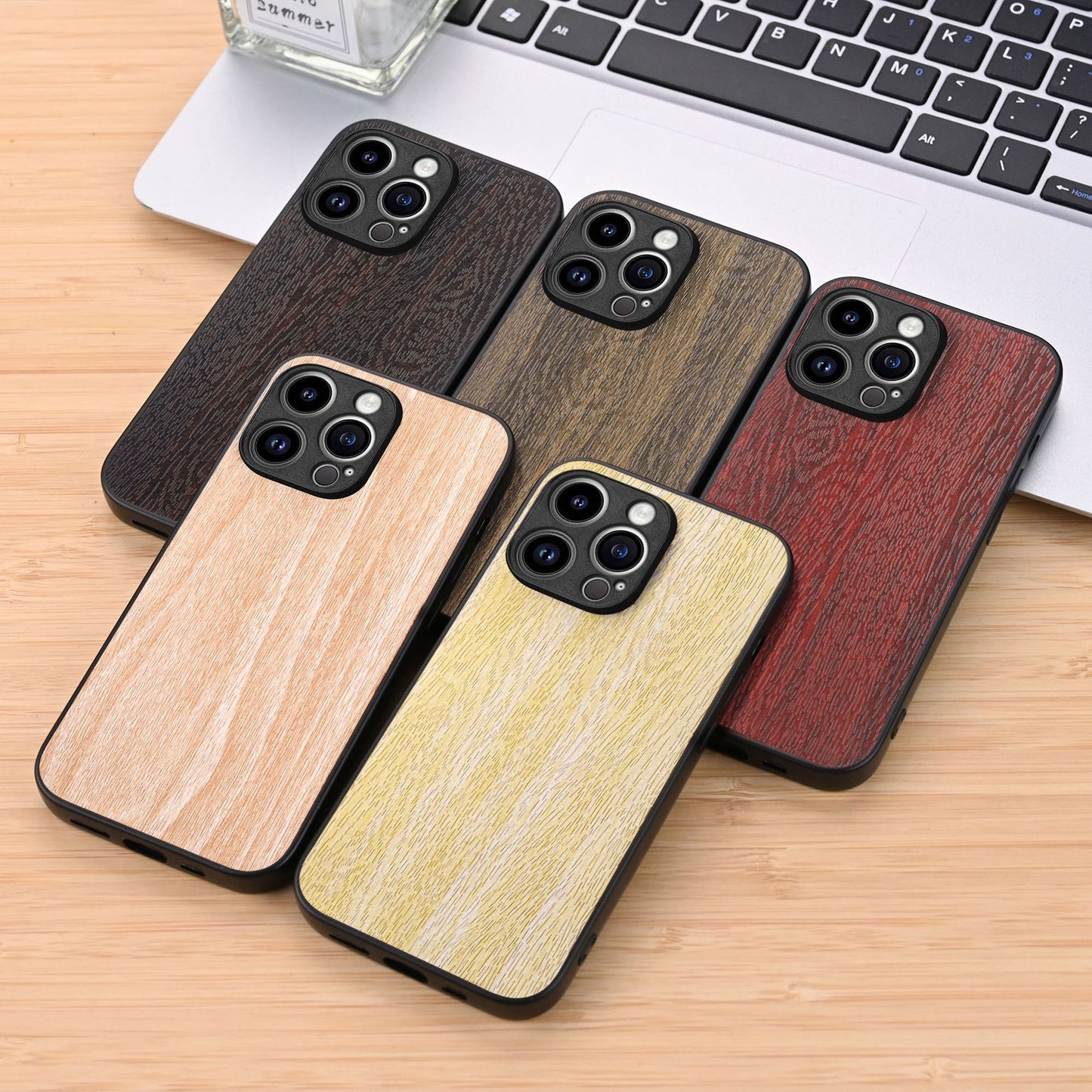 Stylish Wood Grain iPhone & Samsung Case - Durable, Lightweight, and Anti-Fingerprint Protection