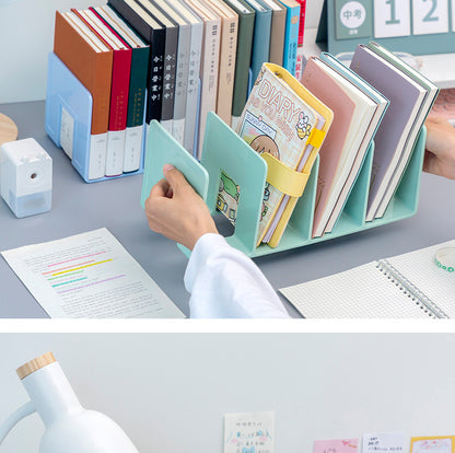 versatile clear book stand holding varied items