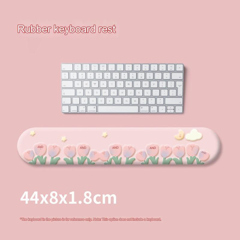 pink tulip mouse pad